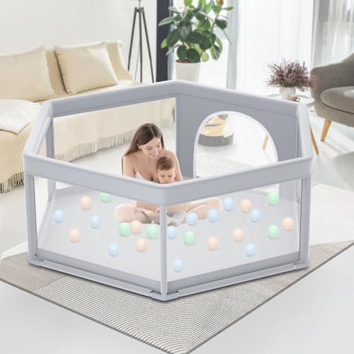 Parque de juegos grande para bebés 65x65 pulgadas, Parque