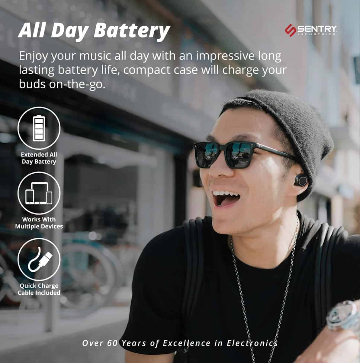 Audífonos inalámbricos Bluetooth Sentry OSE Sport Hook, - Imagen 5