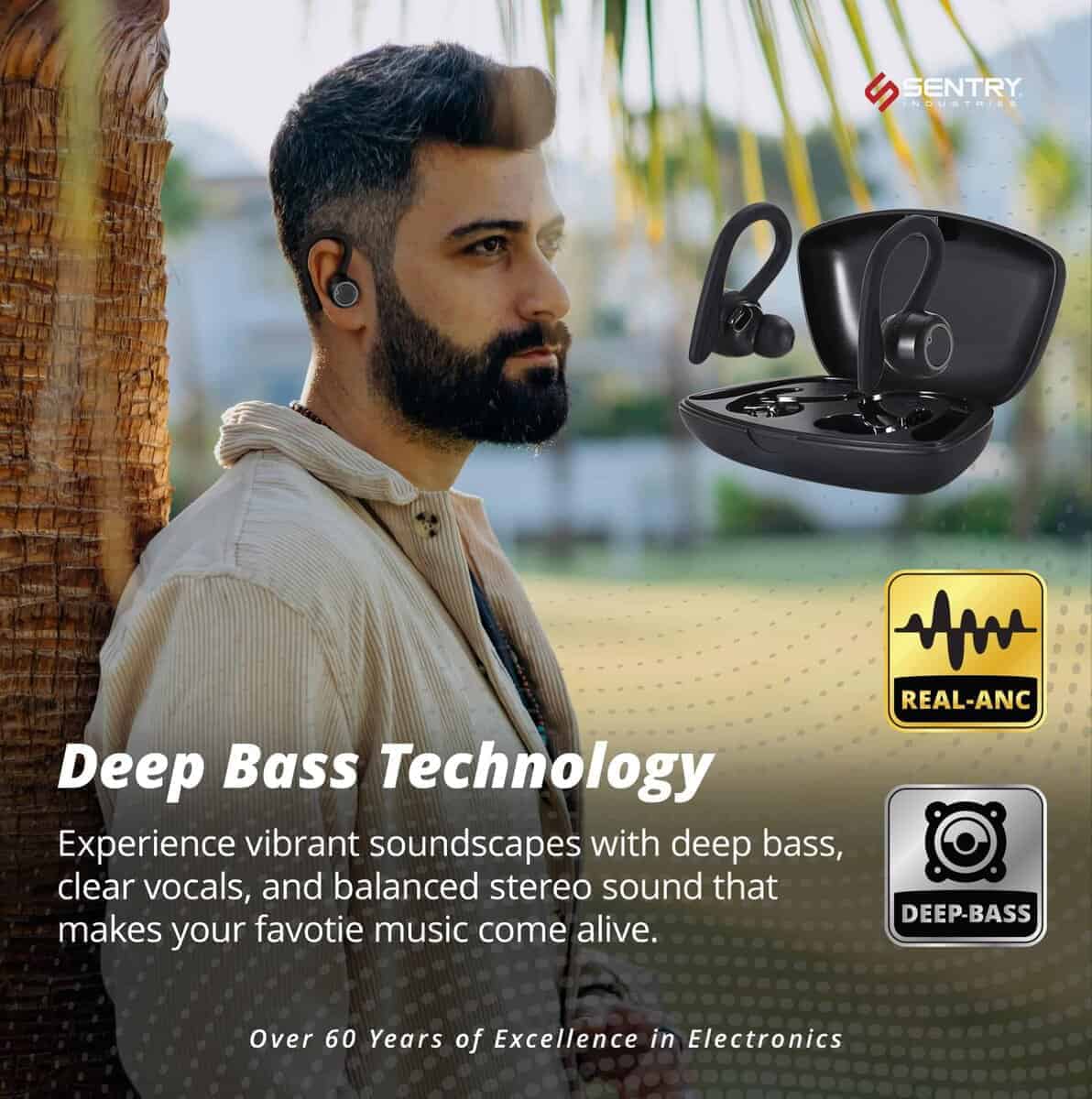 Audífonos inalámbricos Bluetooth Sentry OSE Sport Hook, - Imagen 9