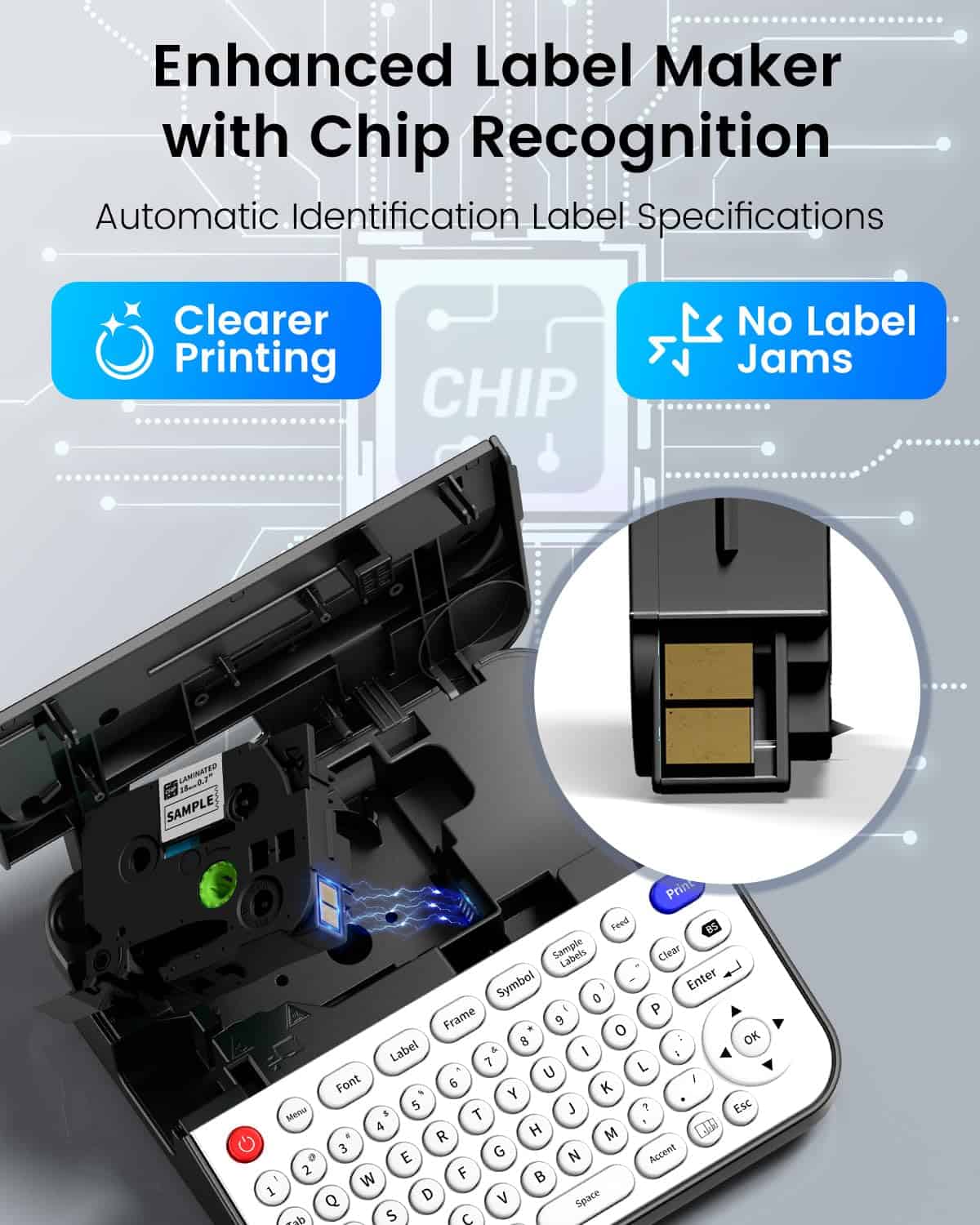 Máquina de etiquetado EazeID con cinta D480BT Bluetooth - Imagen 6