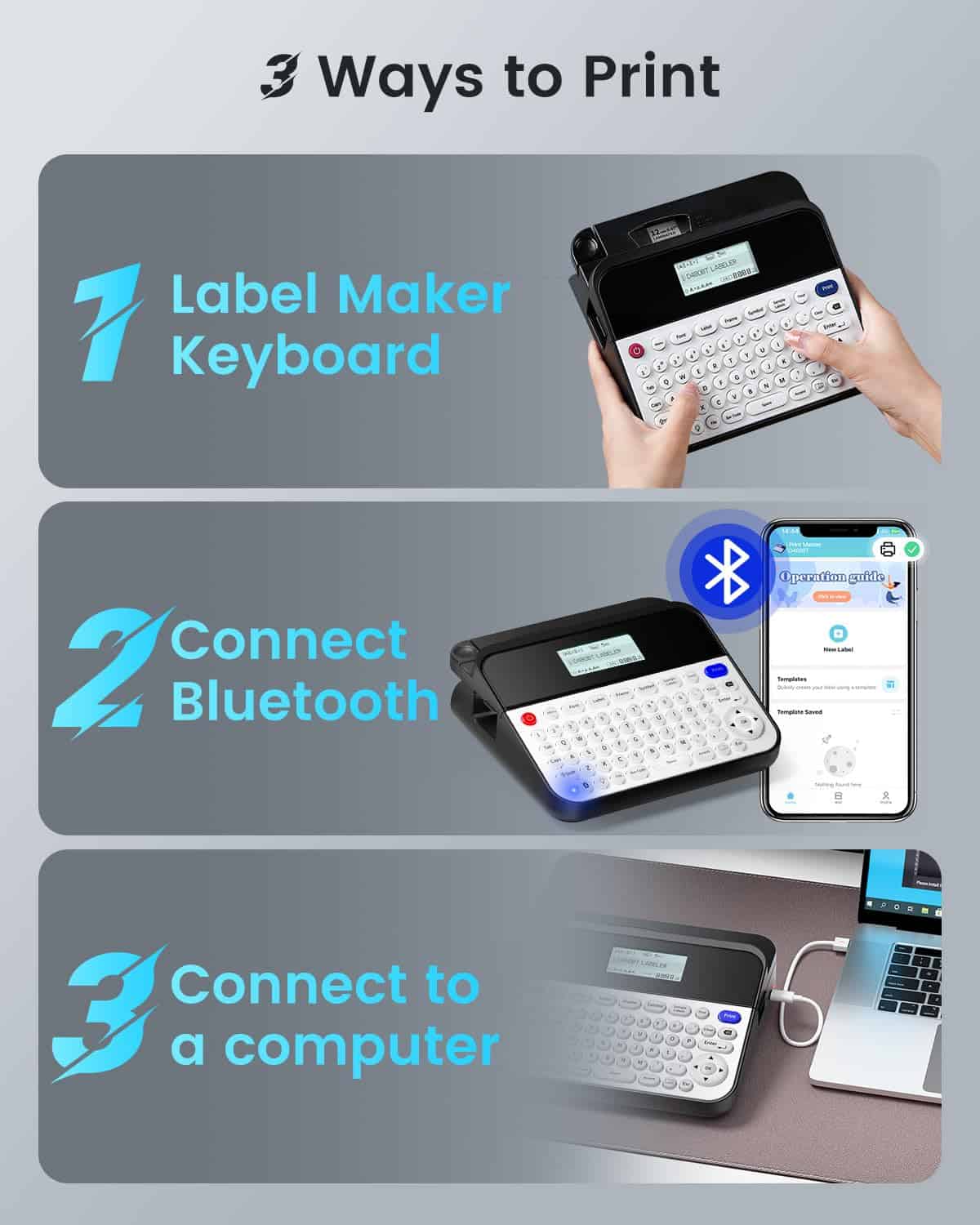 Máquina de etiquetado EazeID con cinta D480BT Bluetooth - Imagen 5