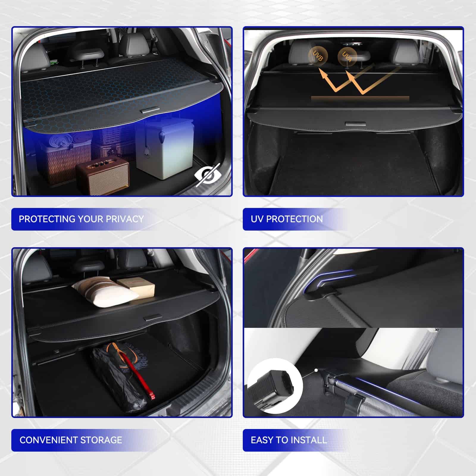 Cubierta de carga retráctil compatible con Subaru Crosstrek - Imagen 8