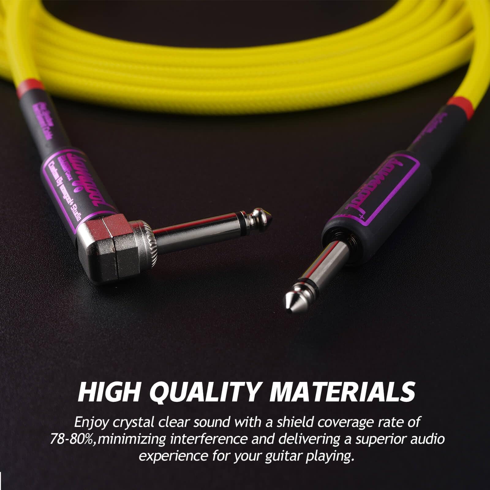 Cable de Guitarra Samgool de 10 pies, Cable de -Amarillo - Imagen 5