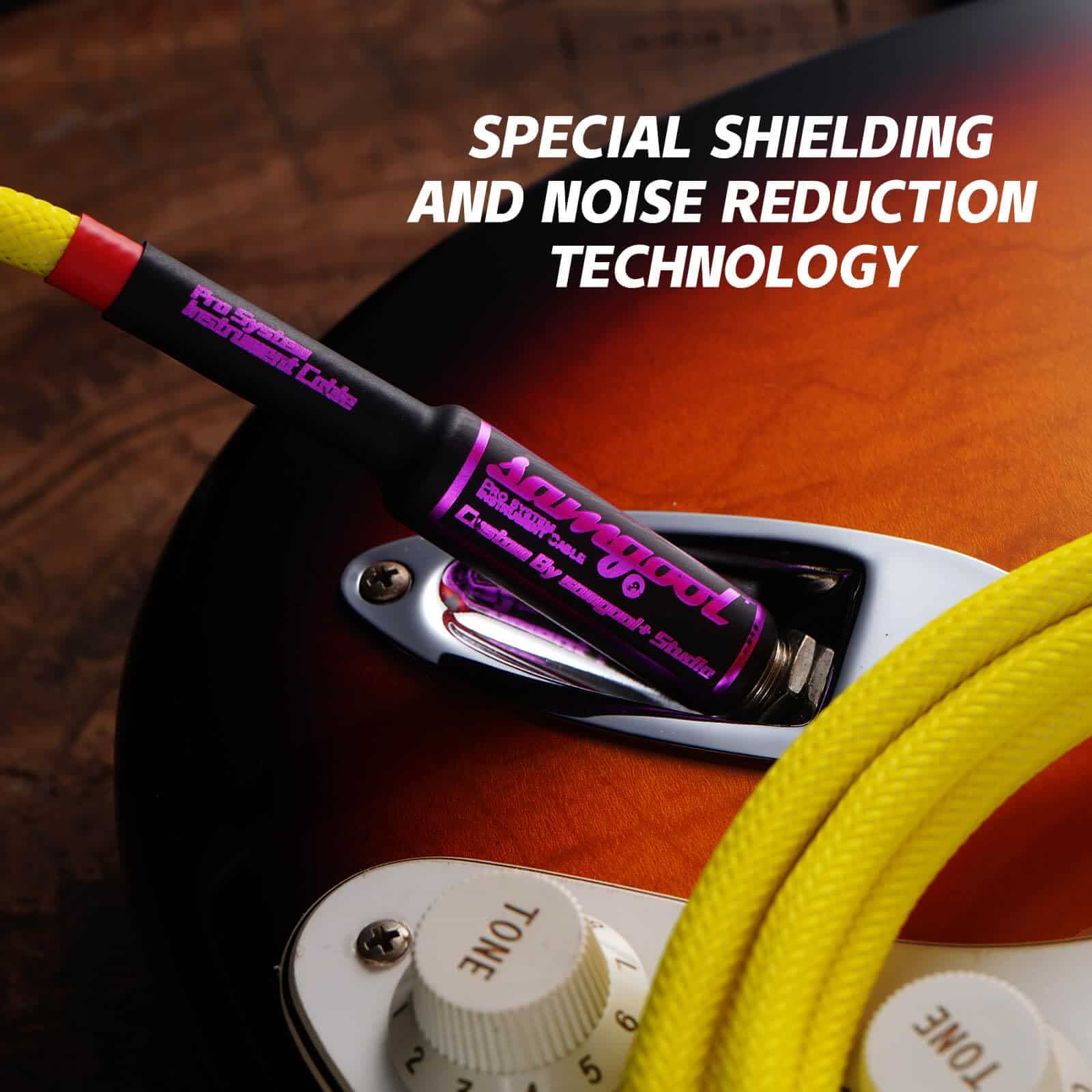 Cable de Guitarra Samgool de 10 pies, Cable de -Amarillo - Imagen 8