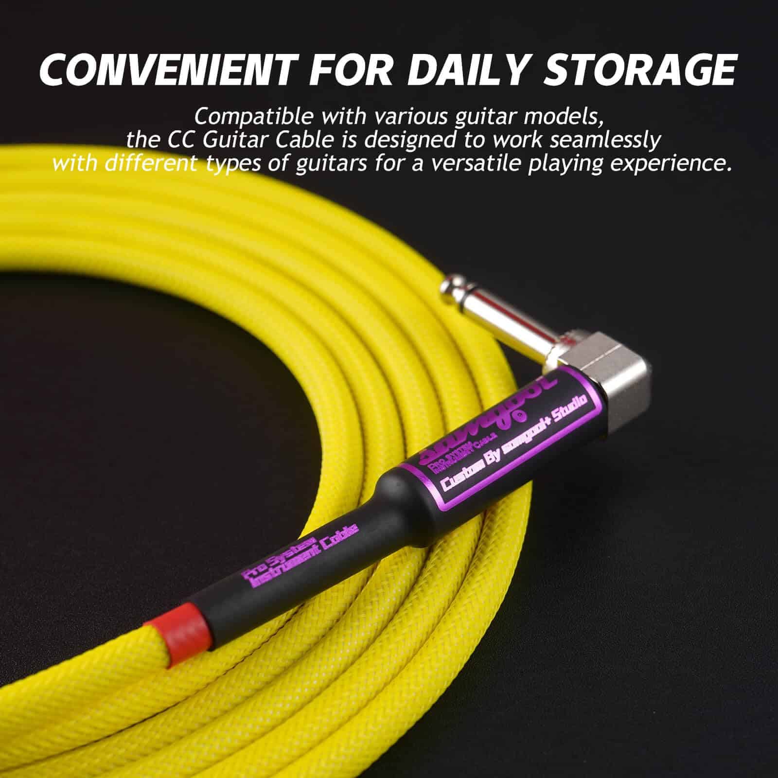 Cable de Guitarra Samgool de 10 pies, Cable de -Amarillo - Imagen 6