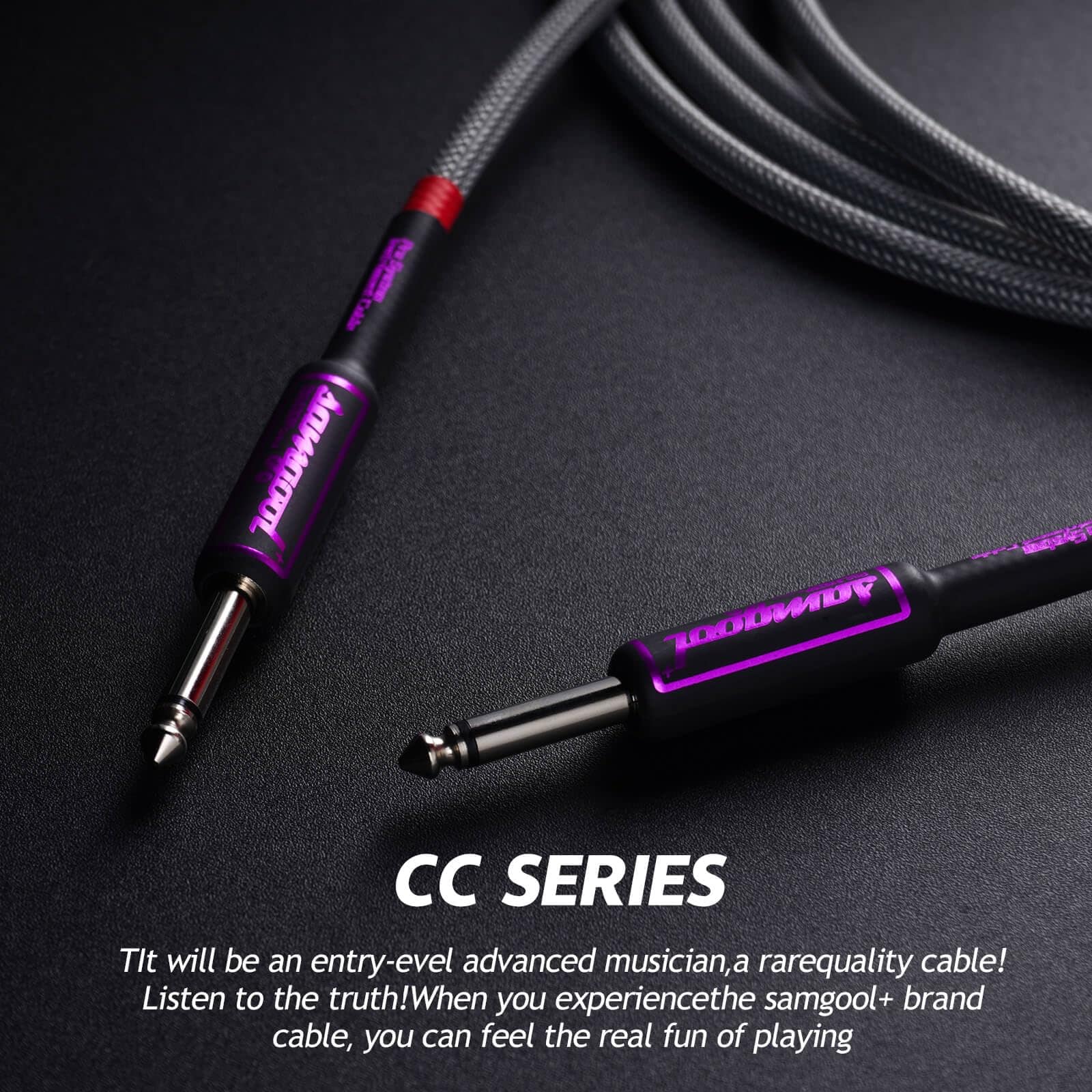 Cable de Guitarra Samgool de 15 pies, Cable de -Gris Platead - Imagen 7