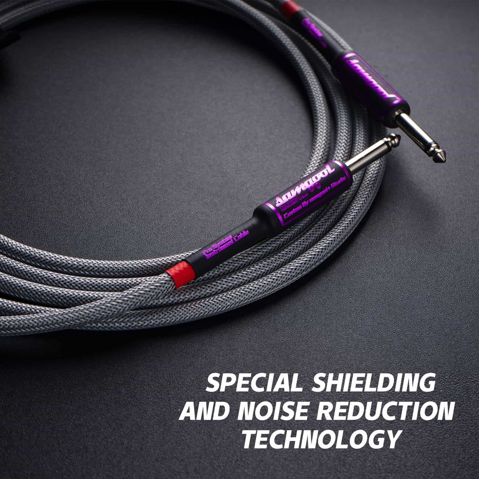 Cable de Guitarra Samgool de 15 pies, Cable de -Gris Platead - Imagen 8