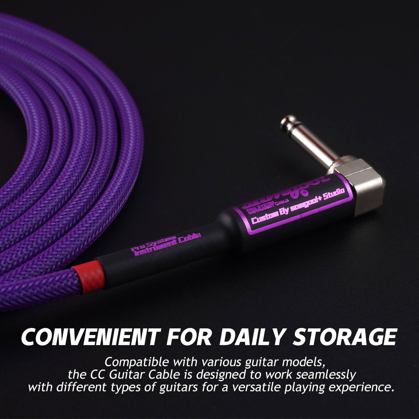 Cable de Guitarra Samgool de 20 pies, Cable de -Morado - Imagen 6