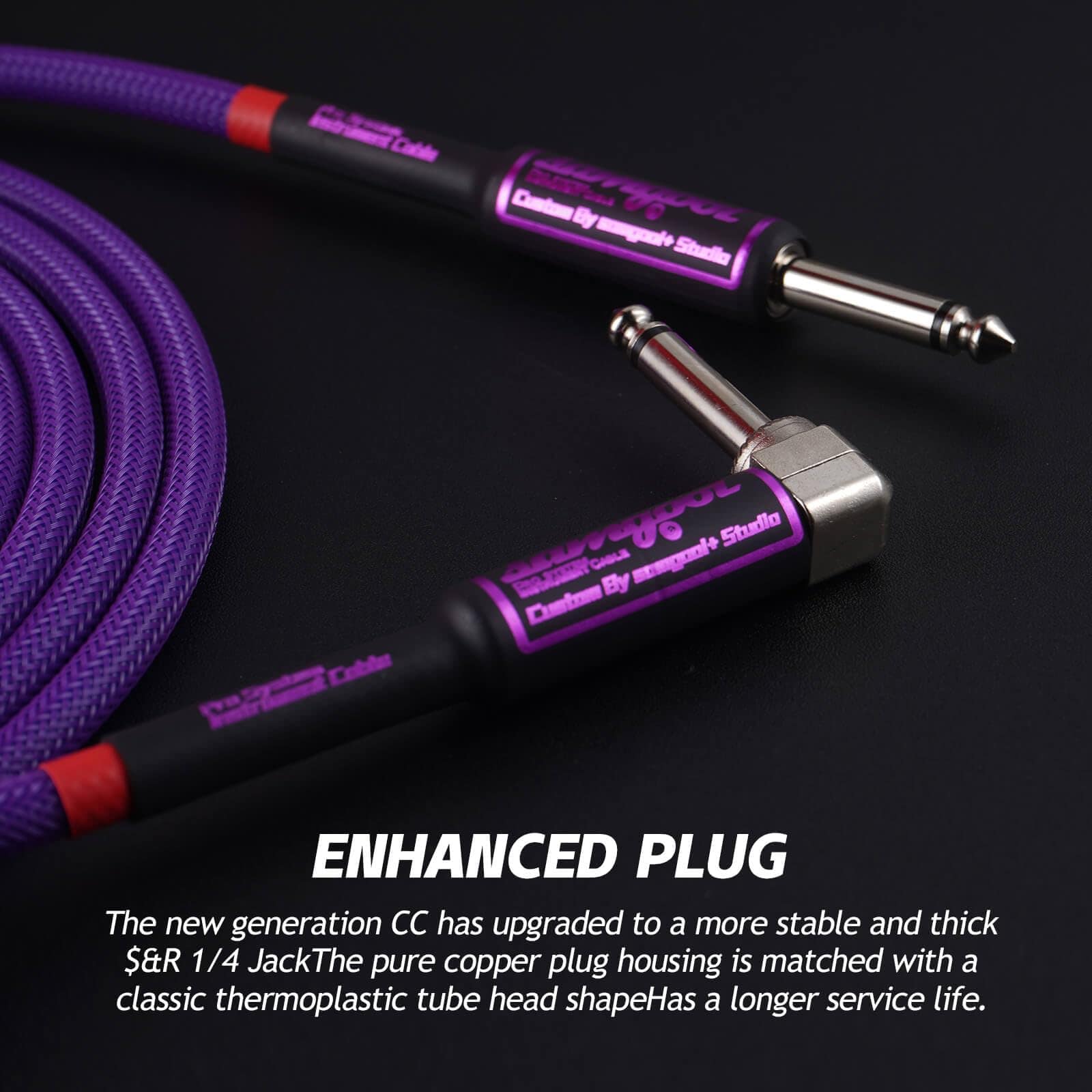 Cable de Guitarra Samgool de 20 pies, Cable de -Morado - Imagen 4