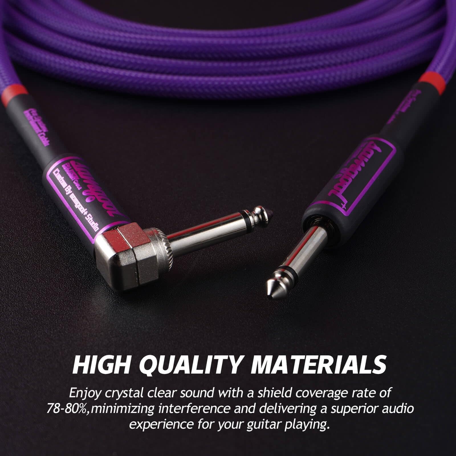 Cable de Guitarra Samgool de 20 pies, Cable de -Morado - Imagen 5