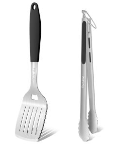 Set de Espátula y Pinzas de Acero Inoxidable Svailse para