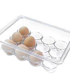 Porta huevos para refrigerador ALYRMEI, Bandeja apilable