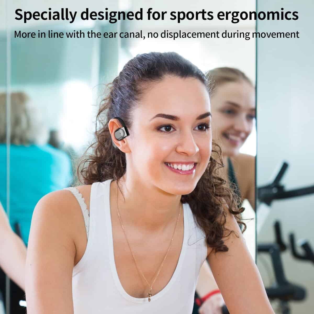 ELINAZ Auriculares inalámbricos de oído abierto Bluetooth - - Imagen 7