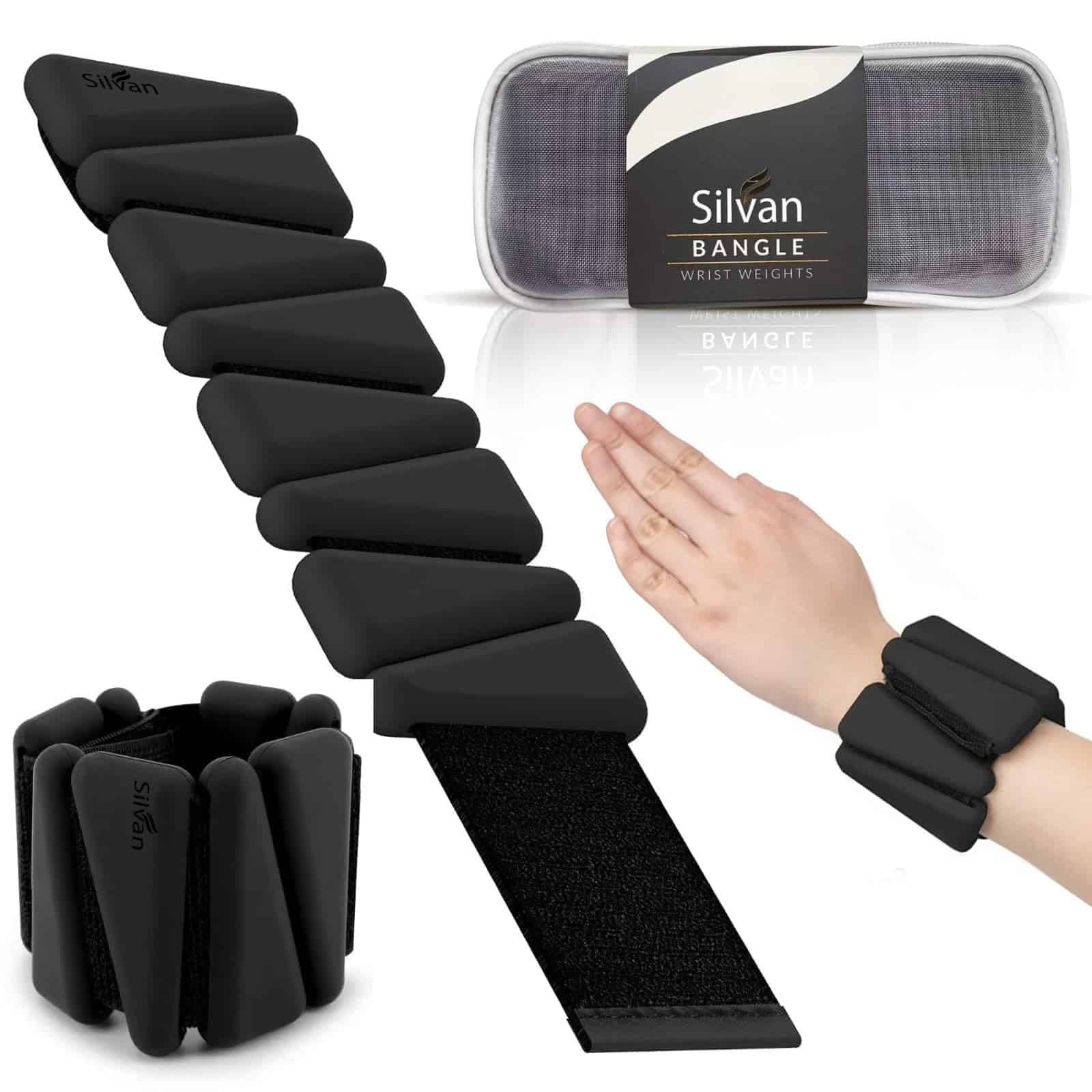 Juego de pulseras con peso para muñecas (1 lb cada una)