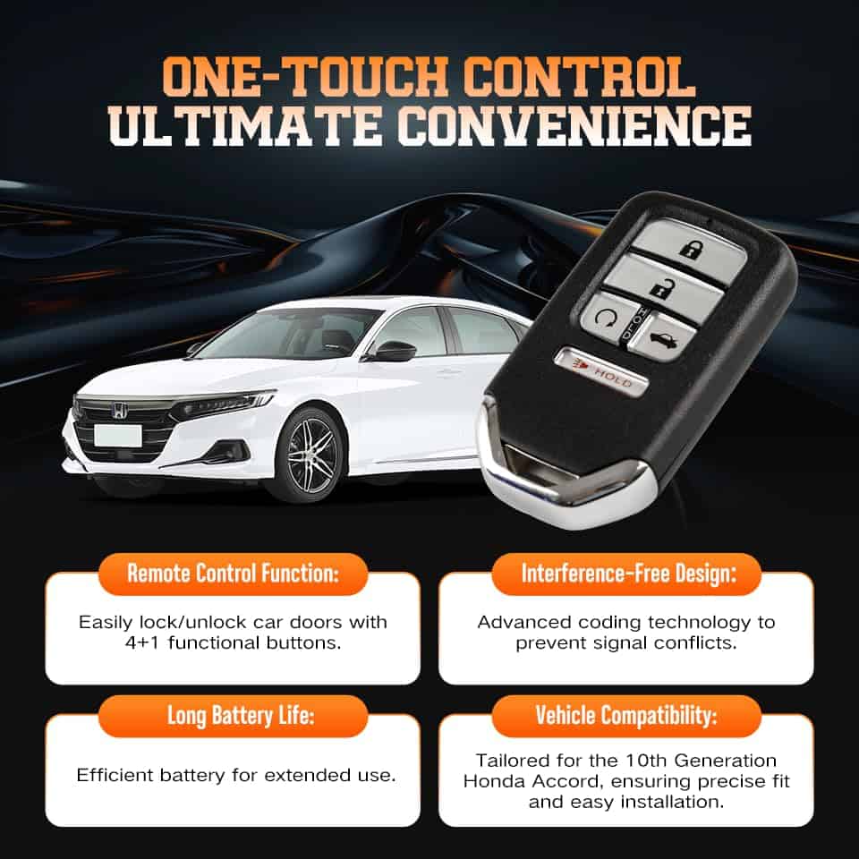 Llave remota inteligente ABUDU para Honda 10ª Generación - Imagen 5