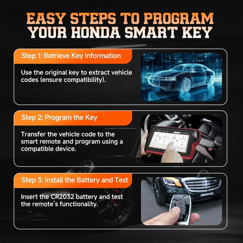 Llave remota inteligente ABUDU para Honda 10ª Generación - Imagen 4