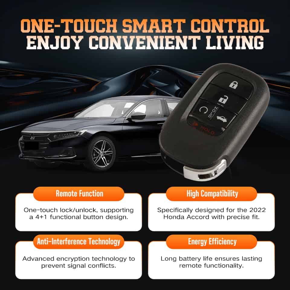 ABUDU para 2022 Honda Accord Llave Inteligente Control - Imagen 5