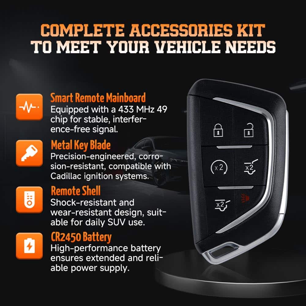 Llave remota inteligente ABUDU para Cadillac Escalade 2021 - Imagen 4