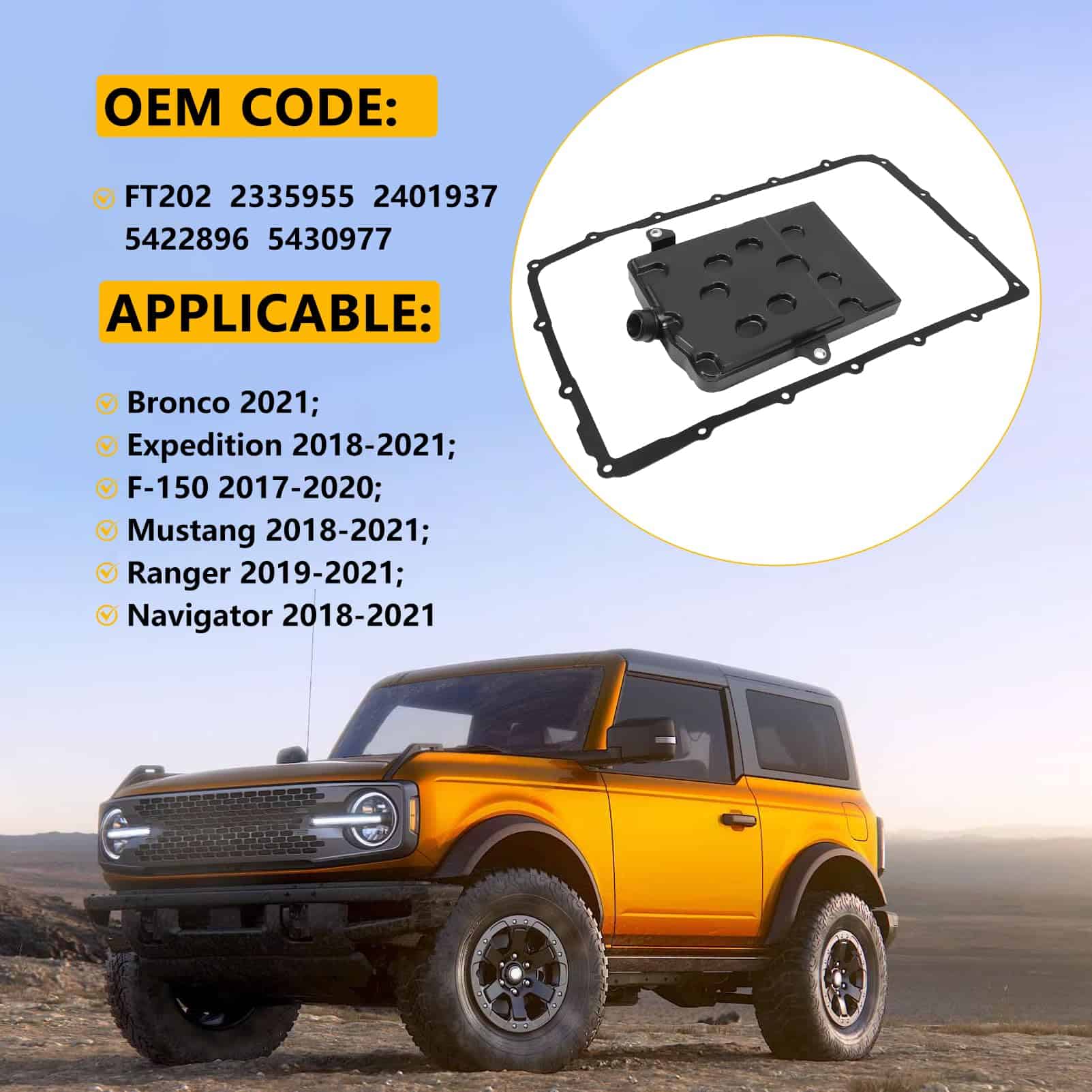 Kit de filtro de transmisión de diez velocidades 10R80 para - Imagen 3