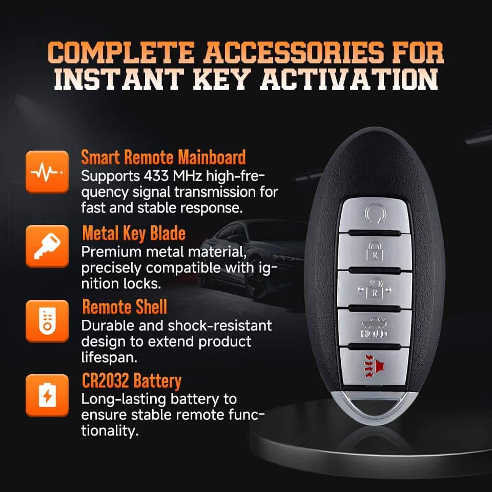 ABUDU para Nissan Armada Llave Inteligente Control Remoto - Imagen 4