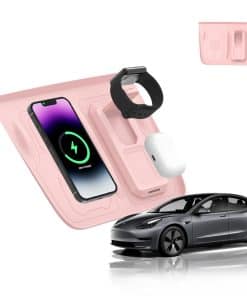 Tapete de Carga Inalámbrica 3 en 1 Fannasi -Rosa