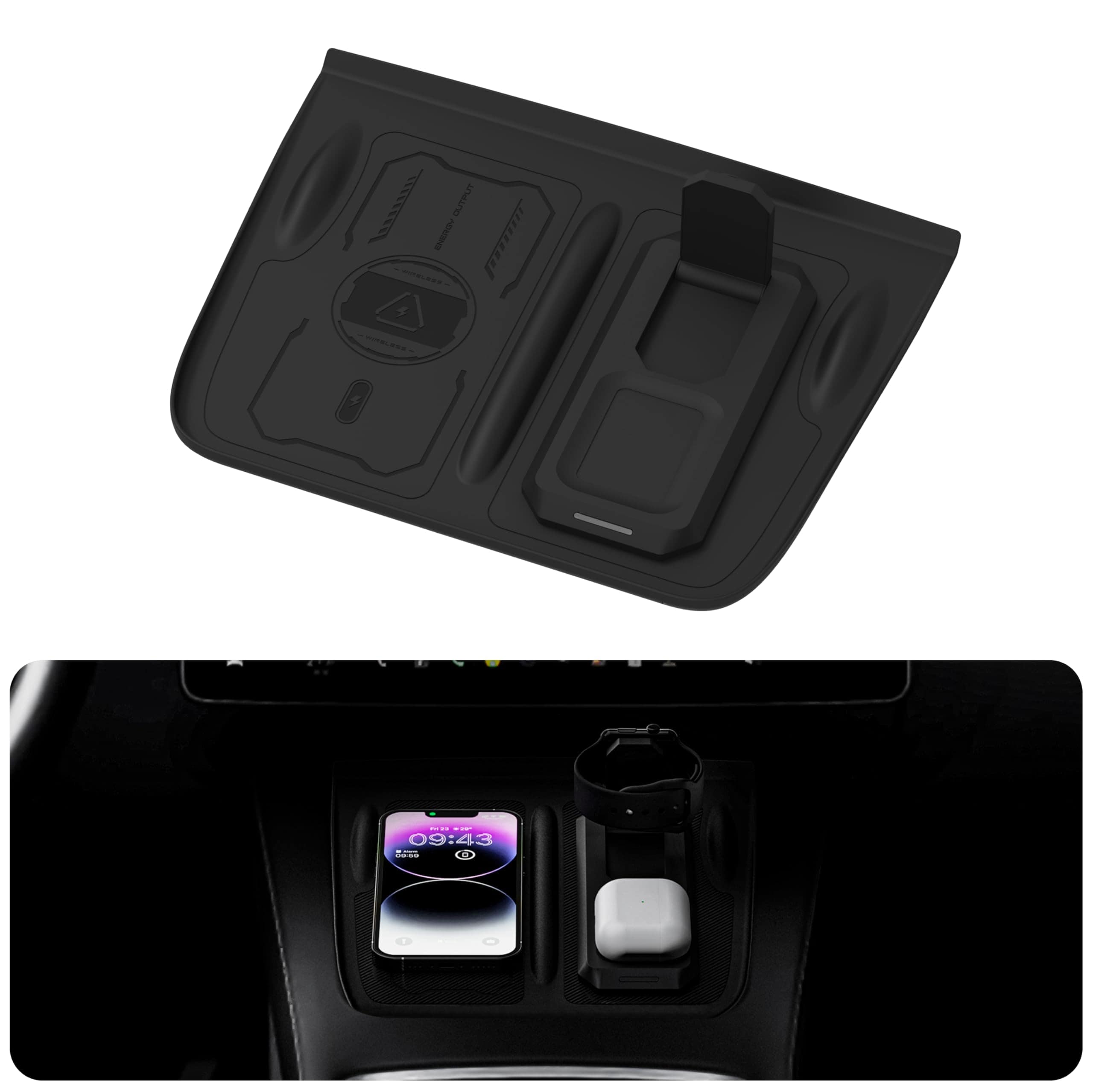 Tapete de Carga Inalámbrica Fannasi 3 en 1 para Accesorios - Imagen 4