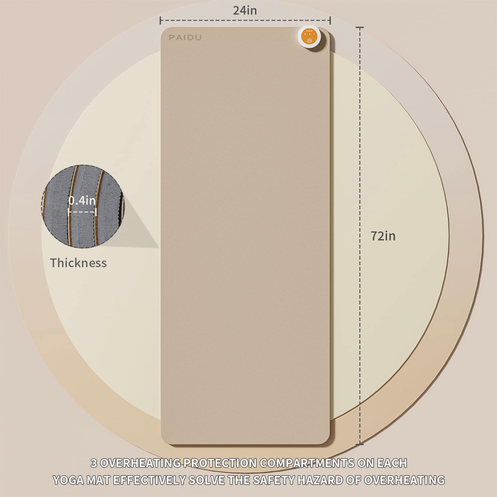Tapete calefactor PAIDU, tapete calefactor ajustable de - Imagen 3