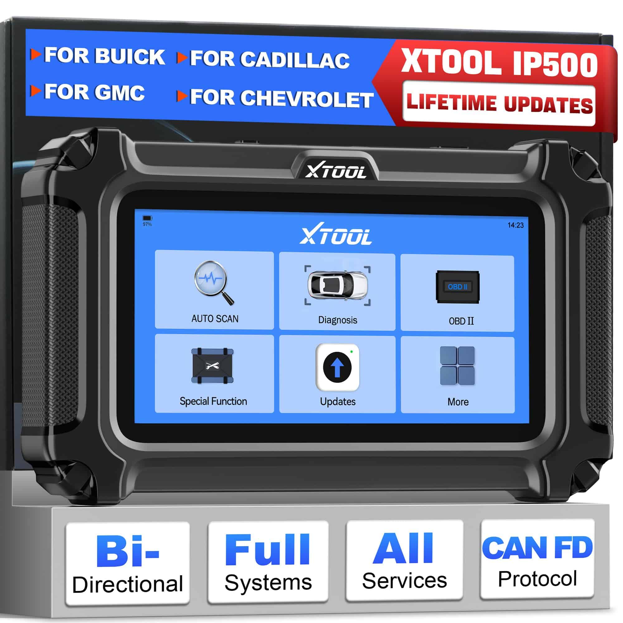 XTOOL IP500 Escáner OBD2 para GM, Escáner de Diagnóstico de