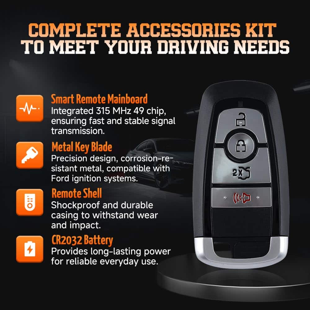 ABUDU para Llave Remota Inteligente 315MHz 49 Chip 3+1 - Imagen 4