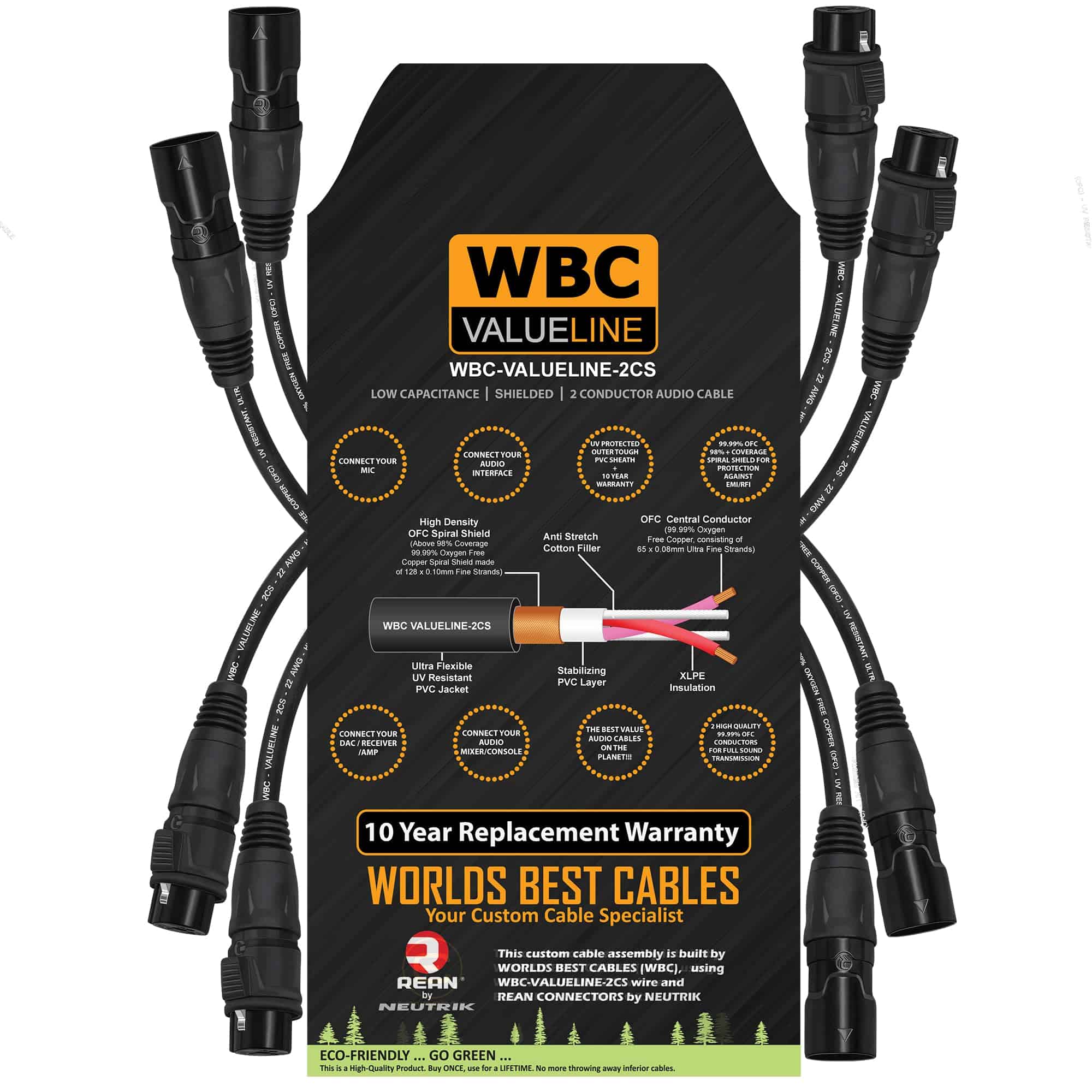 WBC-VALUELINE-2CS (22 AWG) - 4 Unidades - 1 Pie - Cable de
