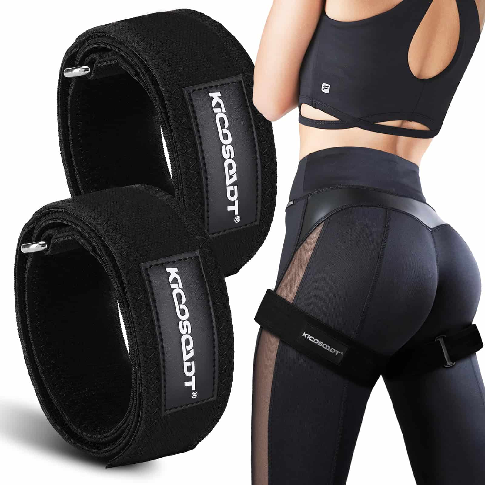 Bandas de Booty para Mujeres Glúteos y -Negro