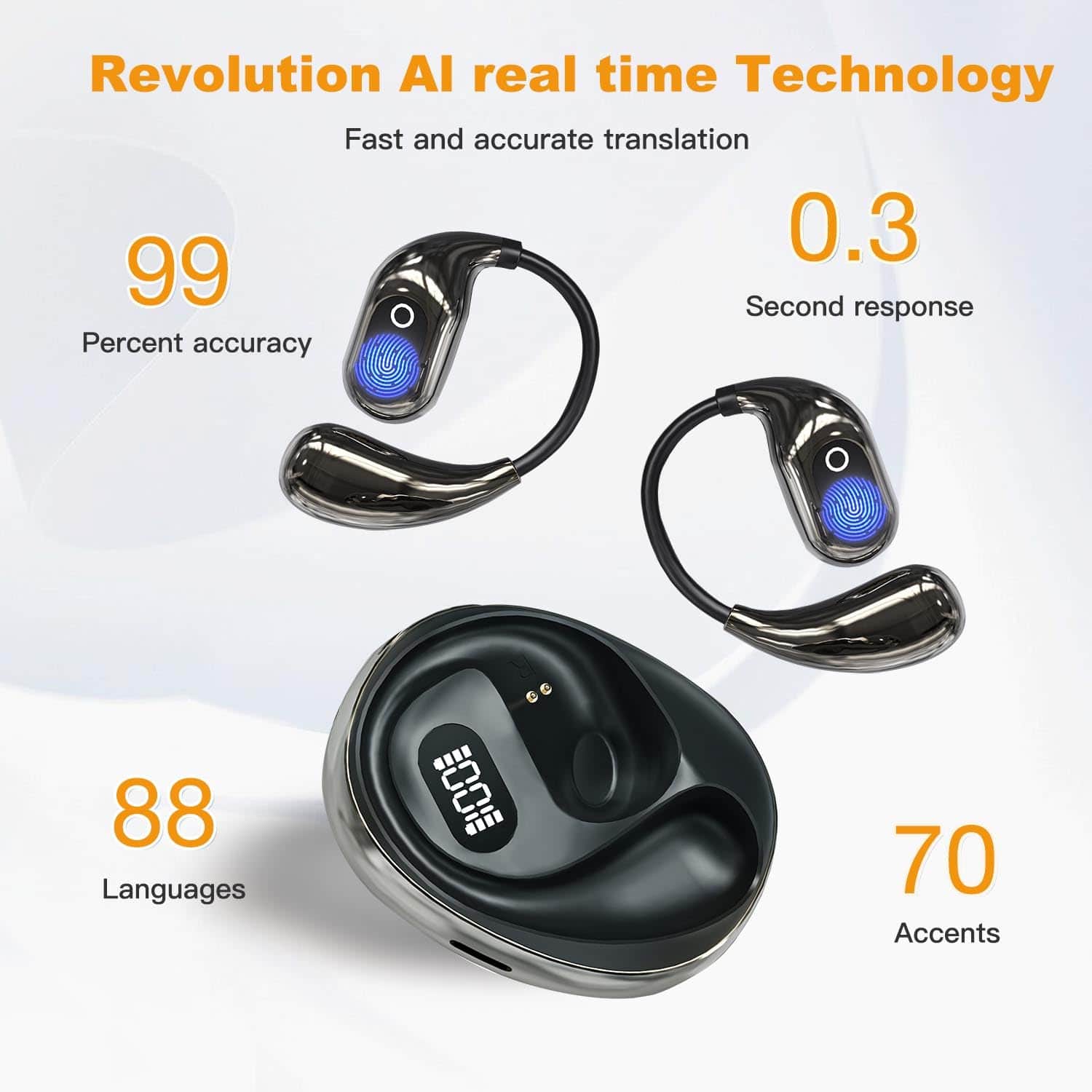 Auriculares de Traducción de Idiomas, Multi en Uno - Imagen 3