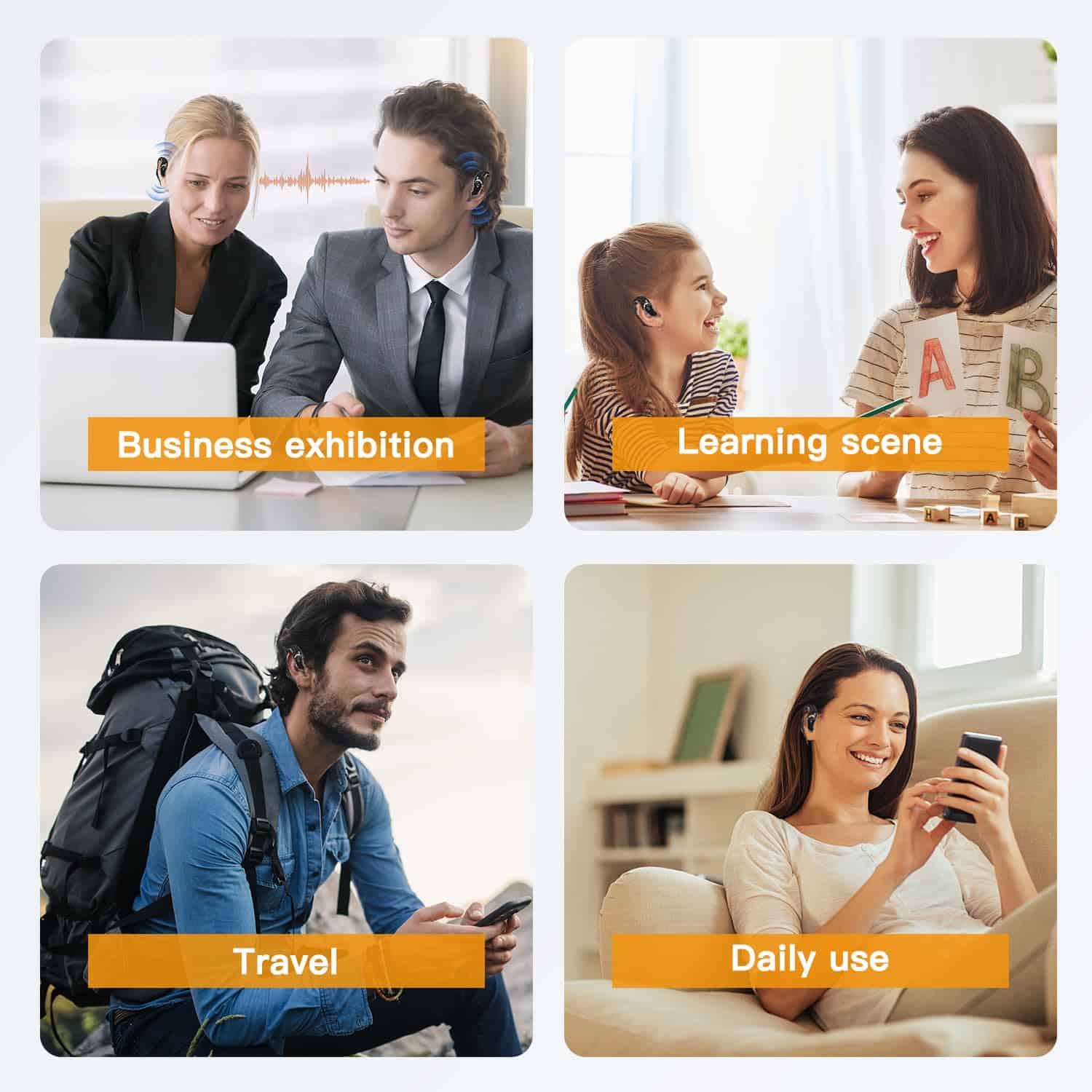 Auriculares de Traducción de Idiomas, Multi en Uno - Imagen 9