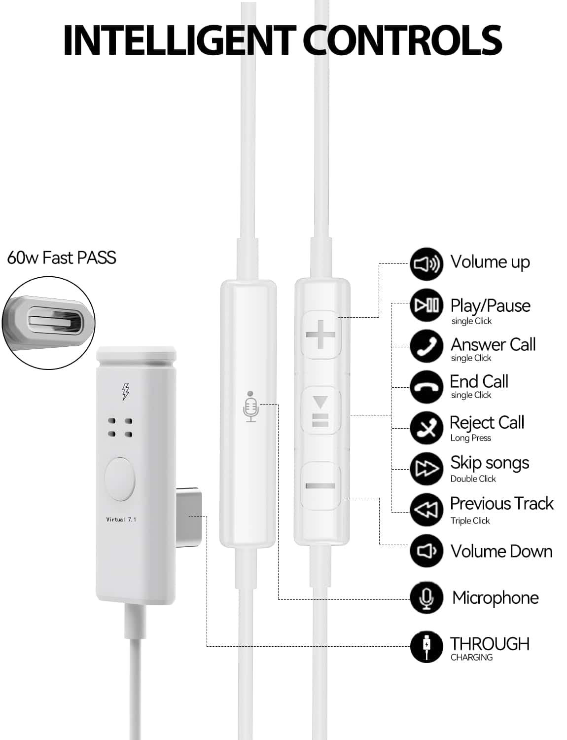 Audífonos con cable para juegos BEIBING RIVERS con - Imagen 7