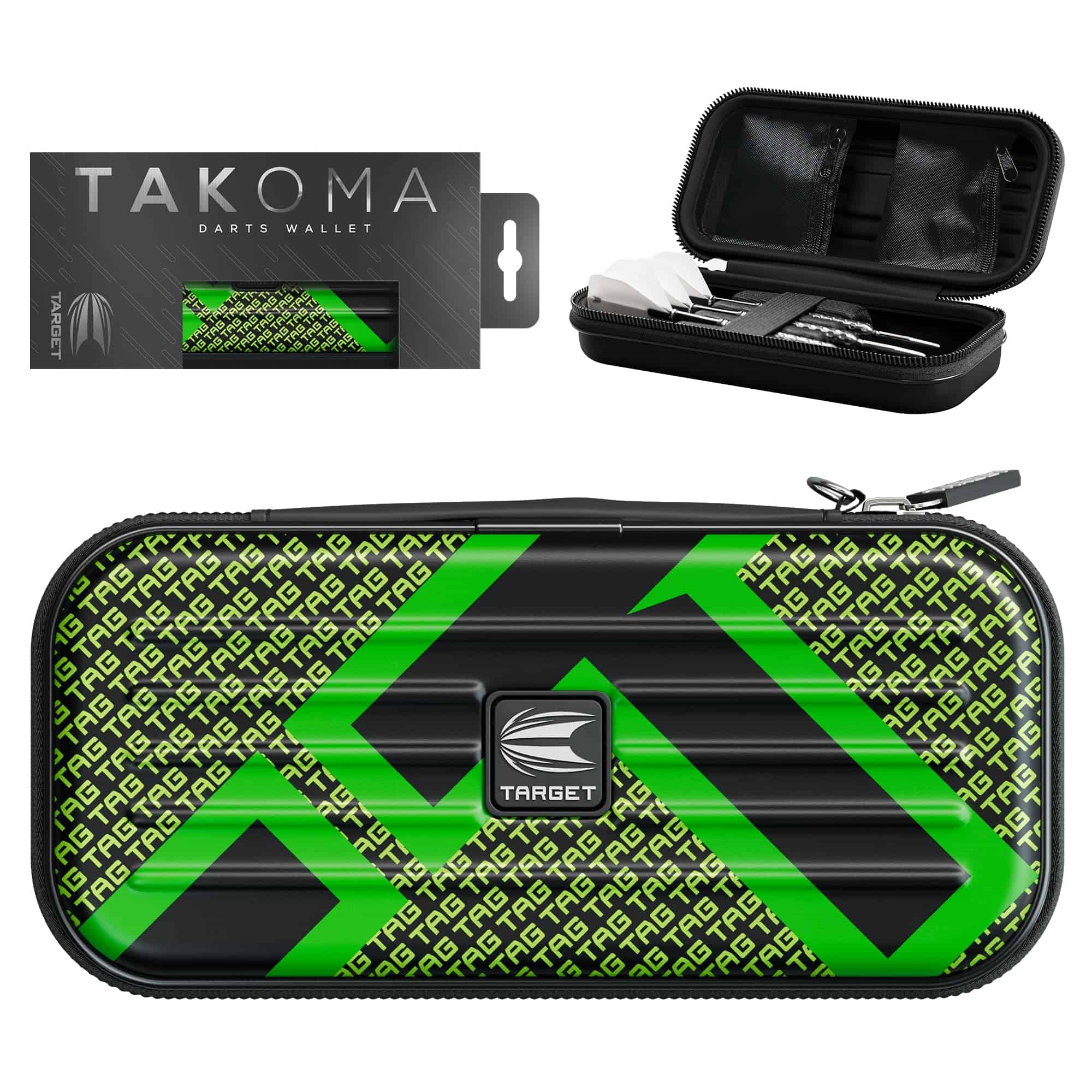 Estuche de Dardos Target Takoma Tag, Tamaño Regular, Verde