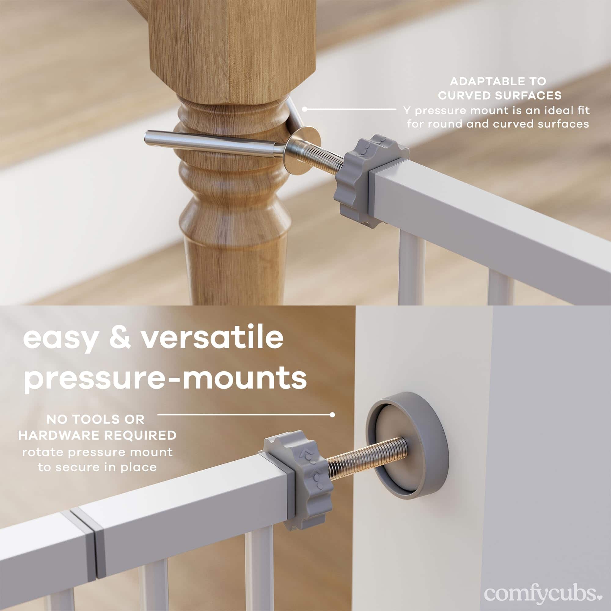 Reja de seguridad para bebés Comfy Cubs con 3 extensiones - - Imagen 4