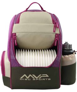 MVP Disc Sports Shuttle Mochila de Disc Golf (Khaki/Purple)