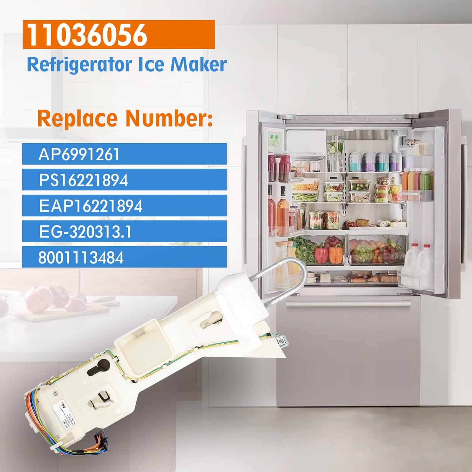 Fabricante de hielo para refrigerador 11036056 compatible - Imagen 3