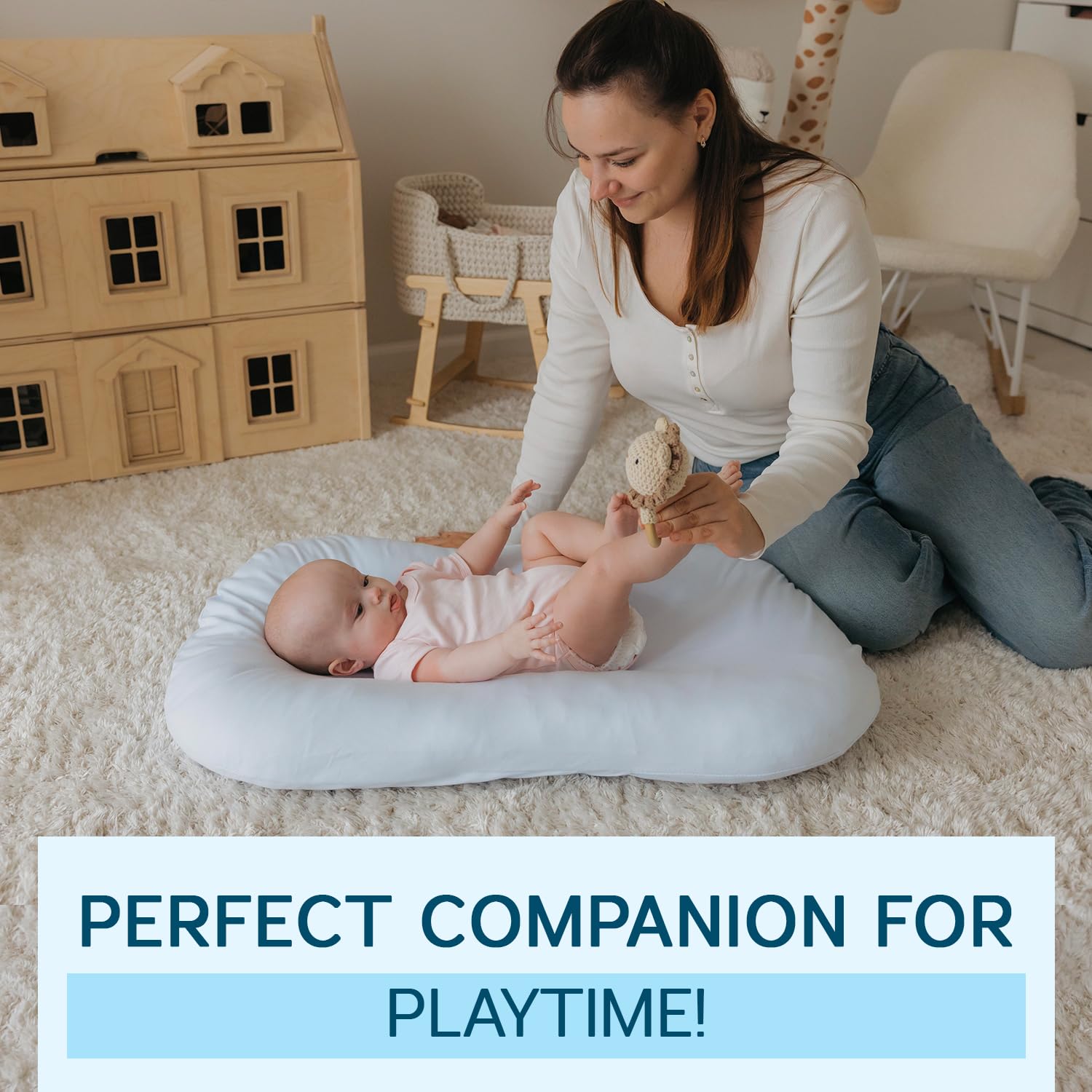 Aila+Aiden Snuggle Style Baby Nest, Recostador de Bebé, - Imagen 5