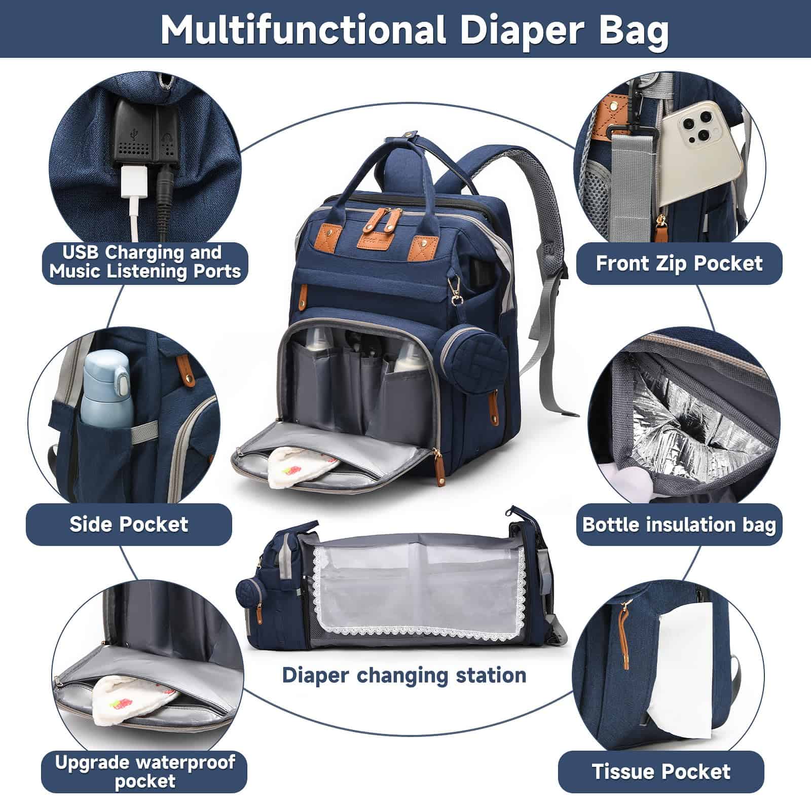 Mochila de Pañales ANWTOTU Mochila de Pañales - Imagen 4