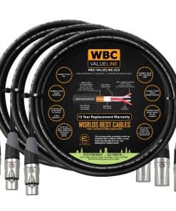 Cables de micrófono, altavoz activo e interconexión