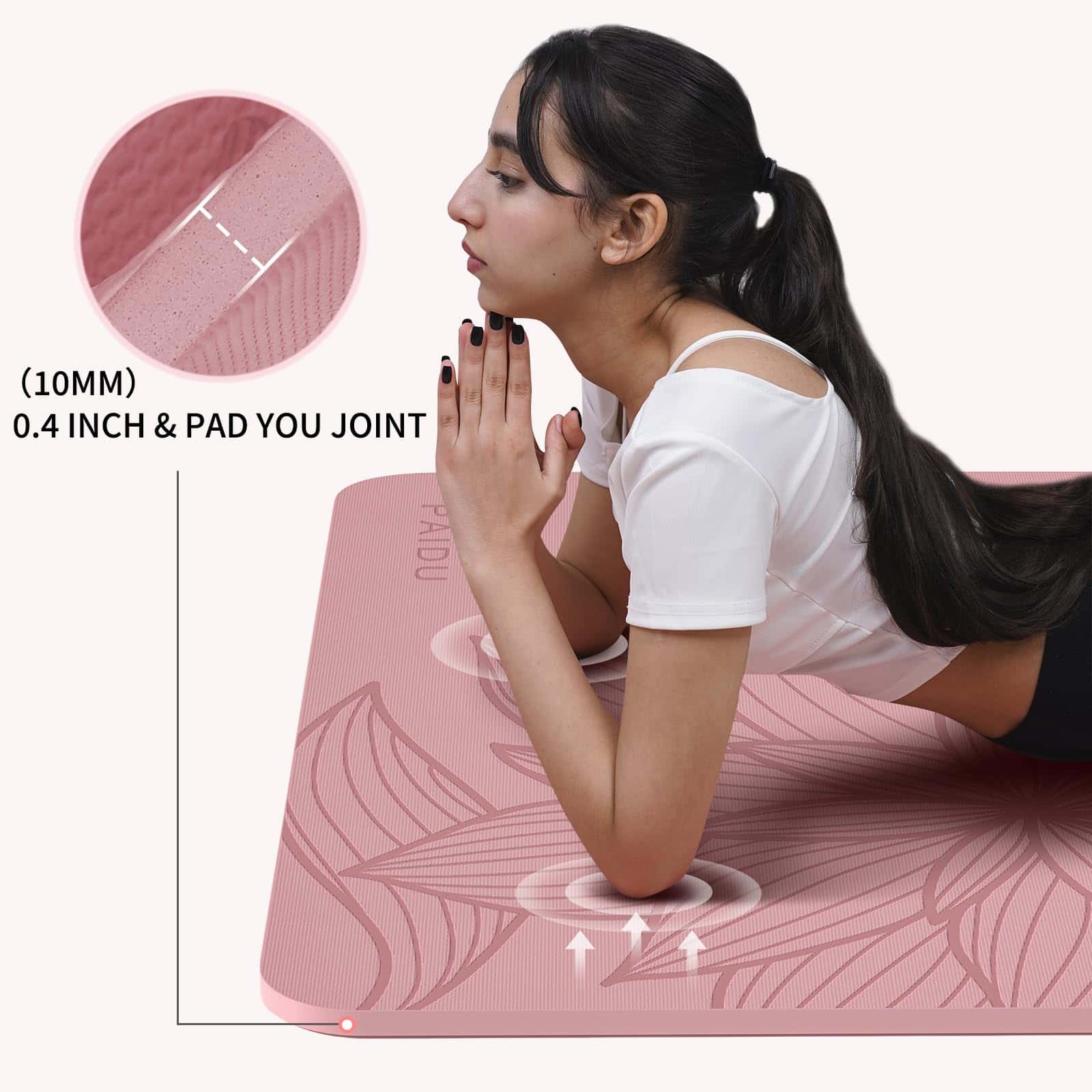 Tapete de Yoga Grande PAIDU - 72�x36�x0.4� Extra Ancho - - Imagen 8