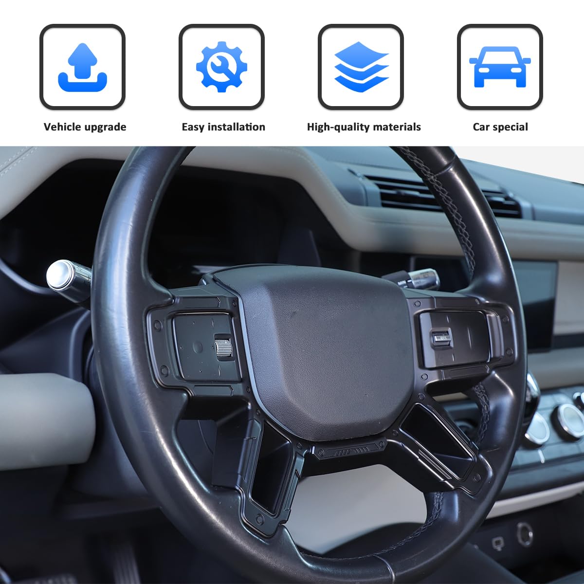 Accesorios Interiores de Adorno de Volante Compatible con - Imagen 6