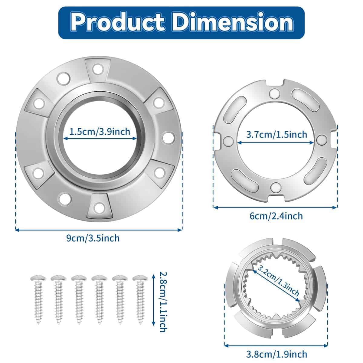 awliye Upgraded W10324651 Hub Replacement with TB123A - Imagen 8