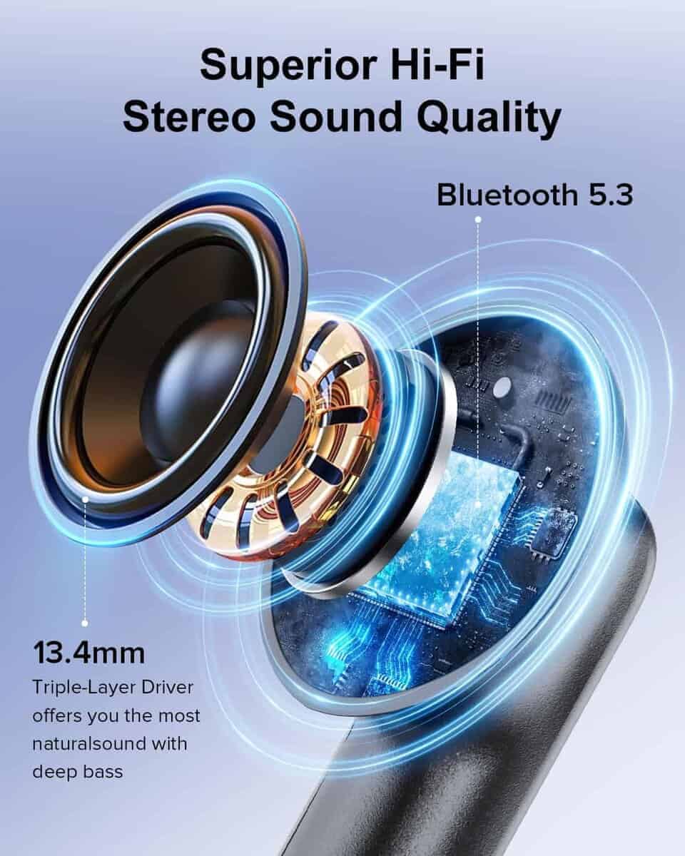 Audífonos Inalámbricos TUMJUN, 42H Tiempo de Reproducción - Imagen 7