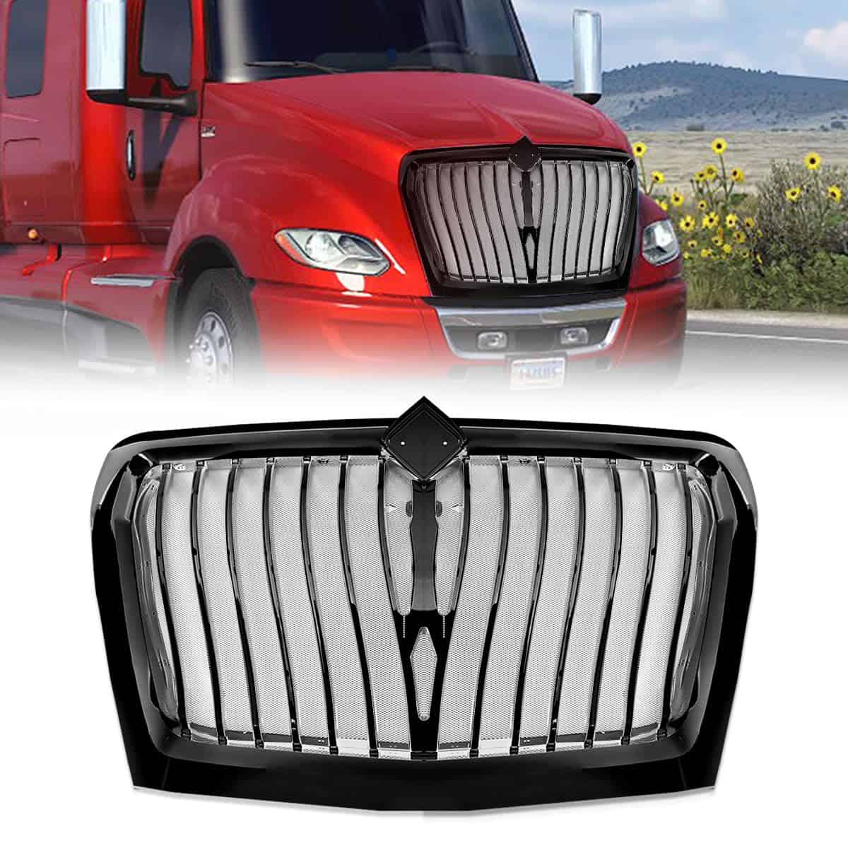 Parrilla cromada compatible con International 2018-2023