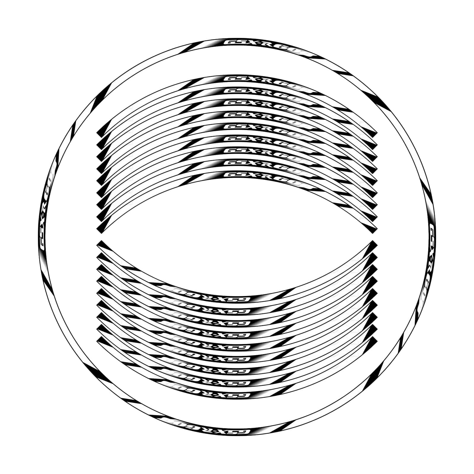 Kit de Rayas Reflectantes para Llantas de Motocicleta - Imagen 3