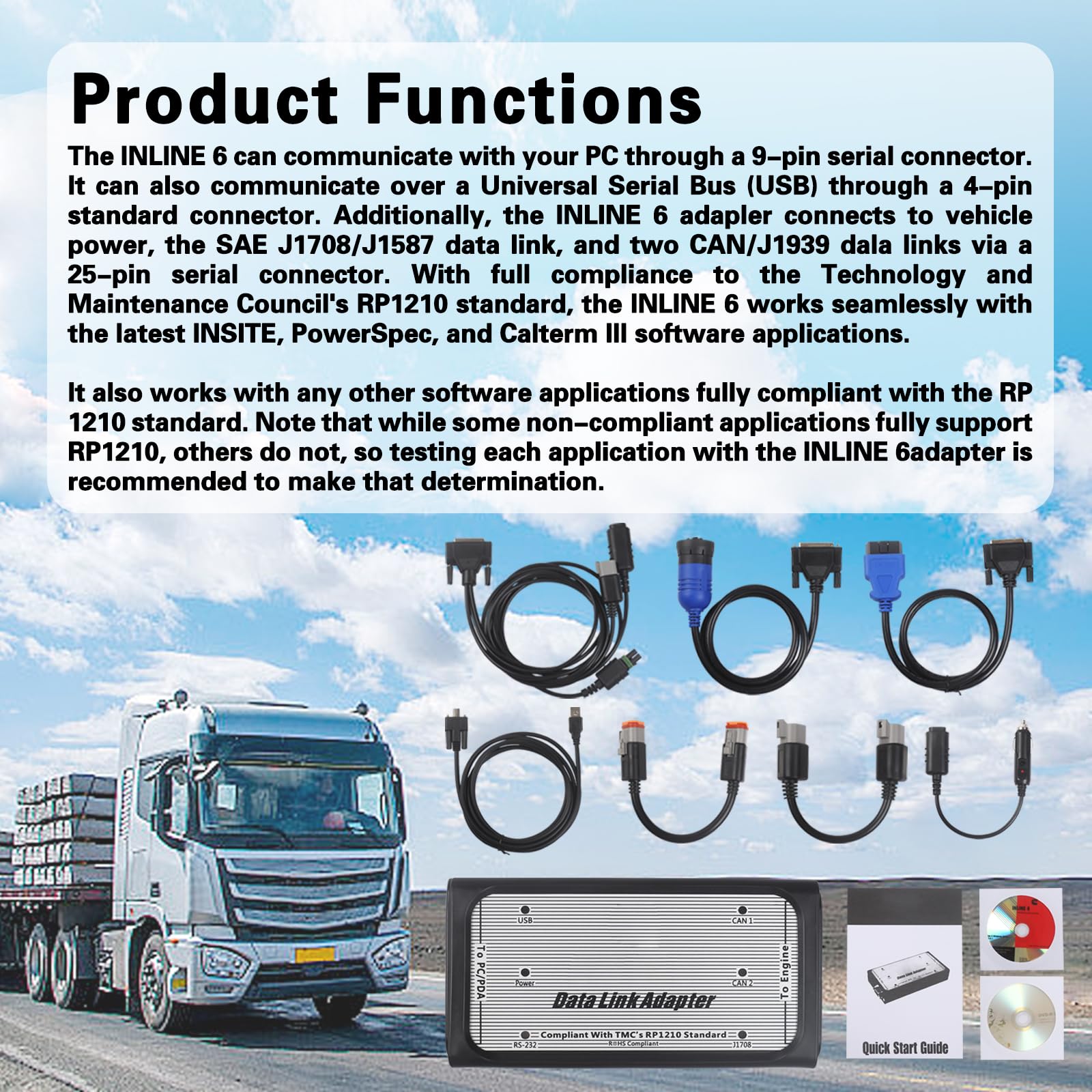 Adaptador de enlace de datos pesados INLINE6 V8.7 3165033 - Imagen 6