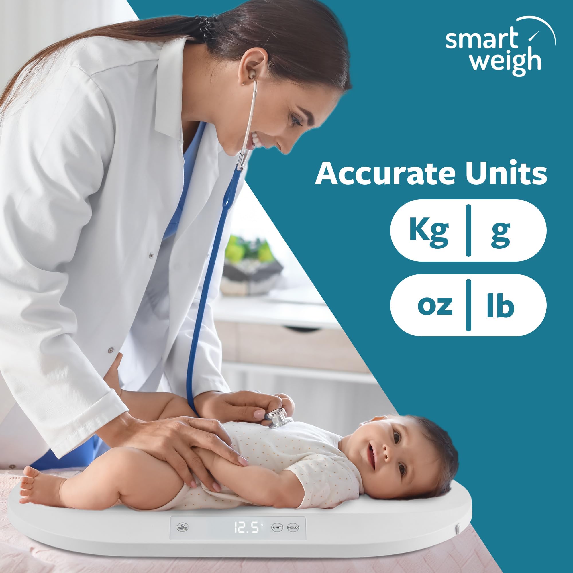 Báscula digital precisa Smart Weigh para bebés y mascotas - Imagen 4