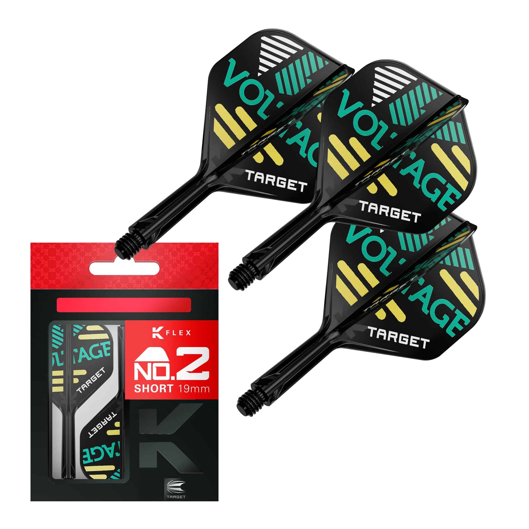 TARGET Darts Rob Cross K Flex Flights and -Negro